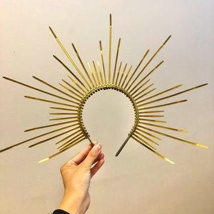 Gold sun burst headband, for Halloween